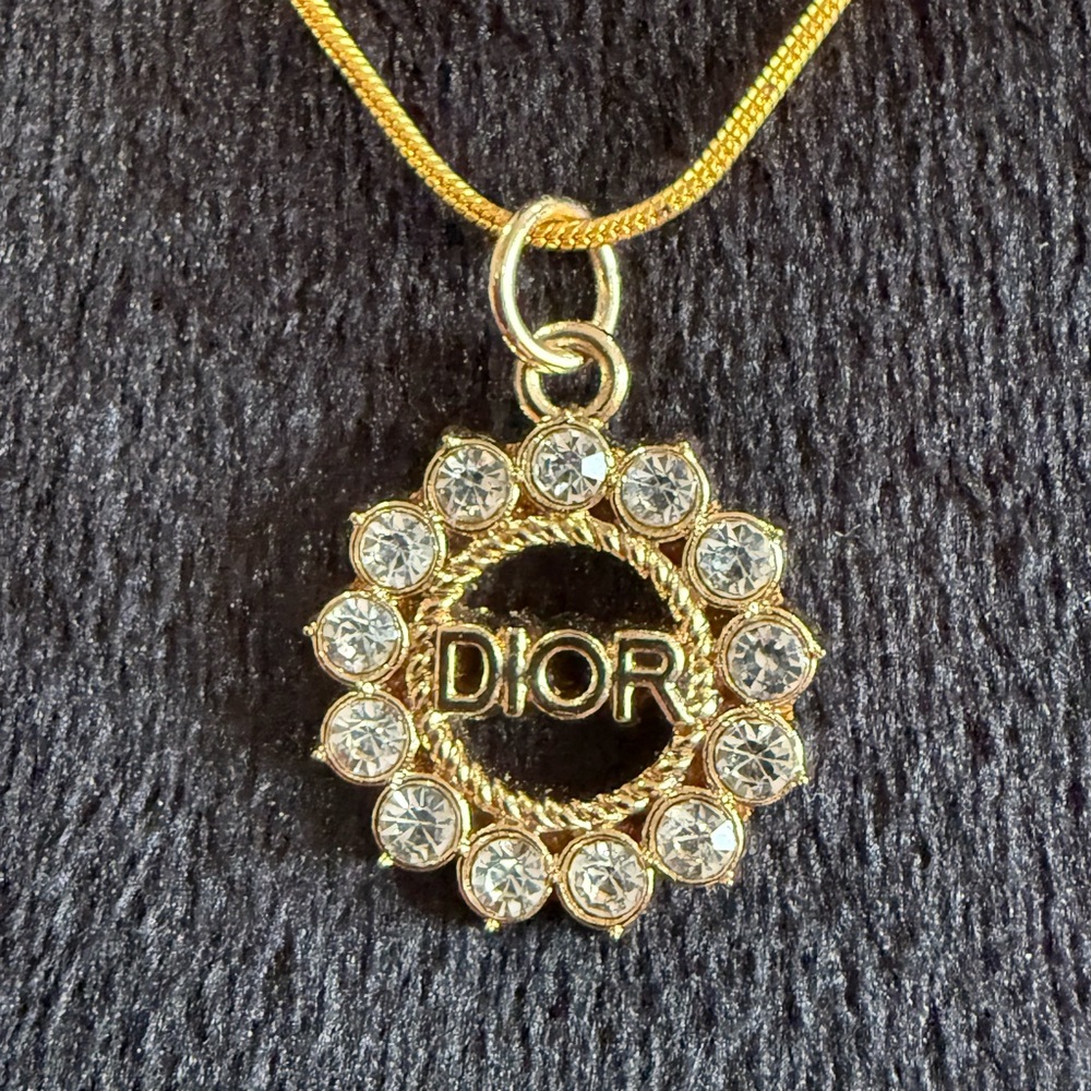 Upcycled  Authentic Dior Zipperpull/charm On Handmade Necklace
